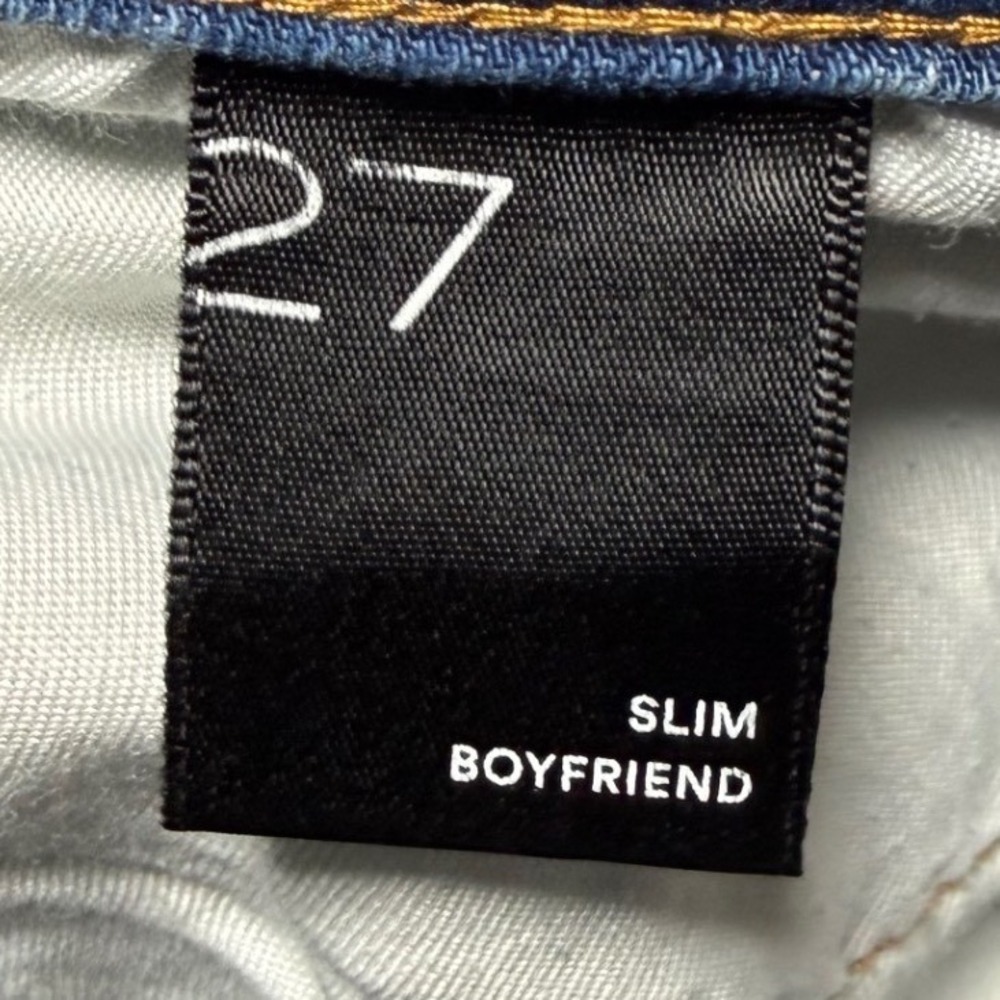 PILCRO Anthropologie Slim Boyfriend Jeans, Camo Side Trim Details, Size 27 - Picture 9 of 11